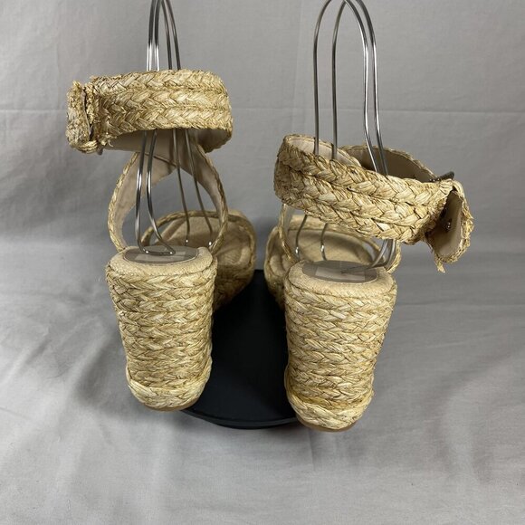 Dolce Vita Women's LT Natural Raffia ALDONA Wedge Sandals Shoe Size 12-NEW - Picture 4 of 8
